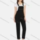 Wholesale Women's Casual Plain Adjustable Strap Ziper Pockets Denim Overall Black Clothing Wholesale Market Liuhua