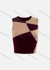 Wholesale Women's Casual Colorblock Round Neck Crop Tank Top W21TP125# - Liuhuamall