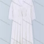 Wholesale Women's Plain V-Neck 3/4 Length Sleeve Sheer Lace Ruffle Hem Midi Dress preview