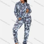 Wholesale Women's Casual Ink Splash Tie Dye Long Sleeve Drawstring Hoodie & Dual Pockets Pants 2 Piece Set preview