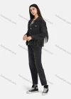 Wholesale Women's Fashion Plain Button Down Wash Flap Pockets Tassel Trim Denim Jacket - Liuhuamall