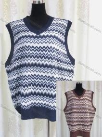Wholesale Women's Loose Fit Wave Print Sweater Vest, LIUHUA CLOTHING WHOLESALE