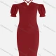 Wholesale Women's Fashion Off Shoulder Puff Sleeve Bodycon Plain Dress 4# Clothing Wholesale Market Liuhua