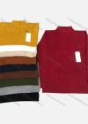 Wholesale Men's Casual Plain Vintage Print Mock Neck Long Sleeve Sweater - Liuhuamall