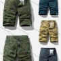 Wholesale Men's Casual Pockets Zipper Fly Camouflage Short Cargo Pant preview
