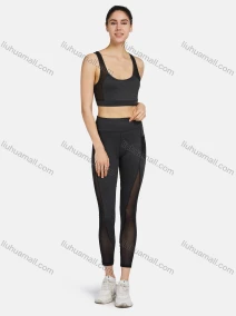 Wholesale Women's Sporty Racerback Tank Top&Sheer Mesh High Stretchy Leggings 2 Piece Sets 9958#, LIUHUA CLOTHING WHOLESALE