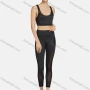 Wholesale Women's Sporty Racerback Tank Top&Sheer Mesh High Stretchy Leggings 2 Piece Sets 9958# preview