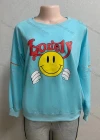 Wholesale Women's Casual Graphic Round Neck Long Sleeve Sweatshirt - Liuhuamall
