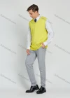 Wholesale Men's Classic Plain V Neck Sleeveless Jumpers Knit Sweater Vest - Liuhuamall
