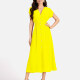 Women's Casual Plain V Neck Button Down Short Sleeve Midi Dress EG-3526# 5# Clothing Wholesale Market -LIUHUA