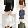 Wholesale Women's Casual Plain Turtleneck Long Sleeve Top preview