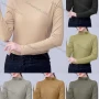 Wholesale Women's Casual Letter Print Mock Neck Long Sleeve Top 7773# preview