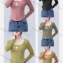 Wholesale Women's Casual Letter Print Square Neck Long Sleeve Top preview