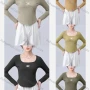 Wholesale Women's Casual Square Neck Long Sleeve Slim Fit Blouse preview