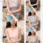 Wholesale Women's Casual Plain Ribbed Lace Trim Slim Fit Tank Top preview