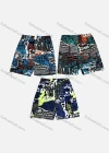 Wholesale Men's Casual Drawstring Poster Pattern Flap Pockets Shorts 180# - Liuhuamall