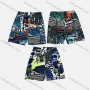Wholesale Men's Casual Drawstring Poster Pattern Flap Pockets Shorts 180# preview