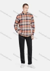 Wholesale Men's Casual Collared Long Sleeve Button Down Plaid Shirt 7-324# - Liuhuamall