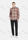 Wholesale Men's Casual Collared Long Sleeve Button Down Plaid Shirt 7-324# - Liuhuamall