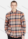 Wholesale Men's Casual Collared Long Sleeve Button Down Plaid Shirt 7-324# - Liuhuamall