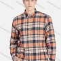 Wholesale Men's Casual Collared Long Sleeve Button Down Plaid Shirt 7-324# preview