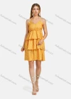 Wholesale Women's V Neck Polka Dots Print Tiered Cami Dress - Liuhuamall