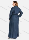 Wholesale Women's Plus Size Casual Button Long Sleeve Maxi Denim Shirt Dress - Liuhuamall