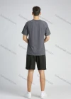 Wholesale Men's Sporty Crew Neck Short Sleeve Plain Quick-dry Breathable Athletic T-shirt - Liuhuamall