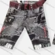 Wholesale Boy's Casual Letter Graphic Labeled Denim Shorts With Belt 6708# 1# Clothing Wholesale Market Liuhua