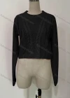 Wholesale Women's Round Neck Long Sleeve Solid Cable Knit Sweater - Liuhuamall