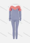 Wholesale Women's Long Sleeve Rib-knit Colorblock Sweater&Slim Plain Pant 2 Pieces Set 2289C-2867# - Liuhuamall
