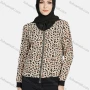 Wholesale Women's Casual Leopard Print Zipper Dual Pockets Jacket preview