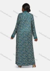 Wholesale Women's Vintage Lounge V Neck Long Sleeve Button Front Allover Print Maxi Nightgown 1478-244983# - Liuhuamall