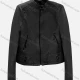 Wholesale Women's Casual Plain Round Neck Long Sleeve Zipper PU Leather Jacket Black Clothing Wholesale Market Liuhua