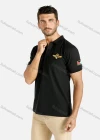 Wholesale Men's Casual Embroidered Crown Flag Short Sleeve Polo Shirt - Liuhuamall