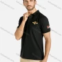 Wholesale Men's Casual Embroidered Crown Flag Short Sleeve Polo Shirt preview