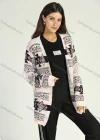 Wholesale Women's Casual Long Sleeve Dual Pockets Folk Art Rib-Knit Cardigan - Liuhuamall