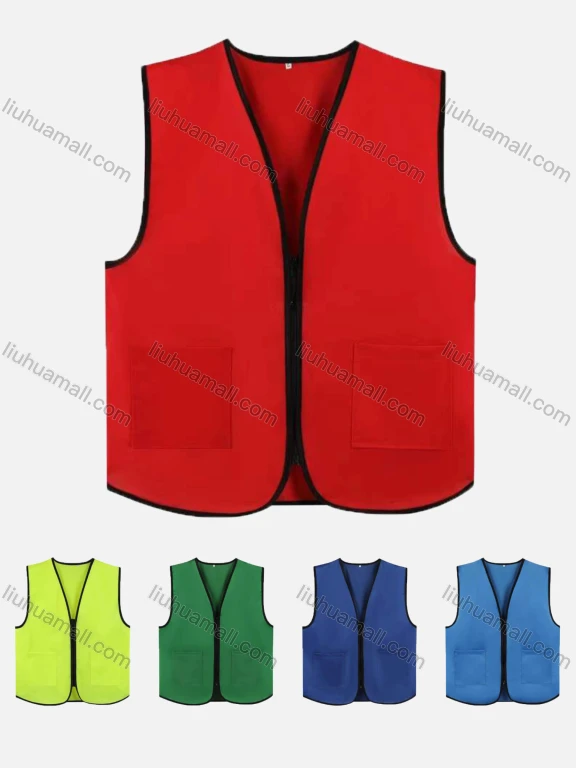 Wholesale Adult Supermarket Uniform Clerk Workwear Volunteer Activity Vests