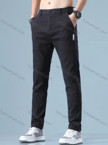 Wholesale Men's Casual Button Closure Sewing Label Plain Chino Pants, LIUHUA CLOTHING WHOLESALE