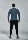 Wholesale Men's Athletic Workout Breathable Plain Quick Dry Long Sleeve T-shirt F21802# - Liuhuamall