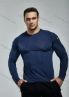Wholesale Men's Athletic Workout Breathable Plain Quick Dry Long Sleeve T-shirt F21802# - Liuhuamall