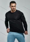 Wholesale Men's Athletic Workout Breathable Plain Quick Dry Long Sleeve T-shirt F21802# - Liuhuamall