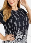 Wholesale Women's Plus Size Floral Print Comfy Casual Short Sleeve Tee - Liuhuamall