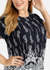 Wholesale Women's Plus Size Floral Print Comfy Casual Short Sleeve Tee - Liuhuamall