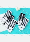 Wholesale Unisex Casual Letter Print Striped Cotton Socks - Liuhuamall