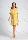 Wholesale Women's Allover Floral Print V Neck Short Sleeve Casual Short Dress - Liuhuamall