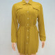 Women's Casual Collared Long Sleeve Button Down Plain Pleated Shirt Dress 16# Clothing Wholesale Market -LIUHUA