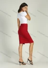 Wholesale Women's Summer High Waist Solid Side Slit Pencil Skirt - Liuhuamall