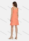 Wholesale Women's Casual Plain Bow Tie Straps Ruffle Hem Short Cami Dress N8697# - Liuhuamall
