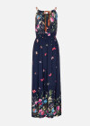 Wholesale Women's Spring Sleeveless Keyhole Neck Floral Butterfly Print Cami Maxi Dress - Liuhuamall